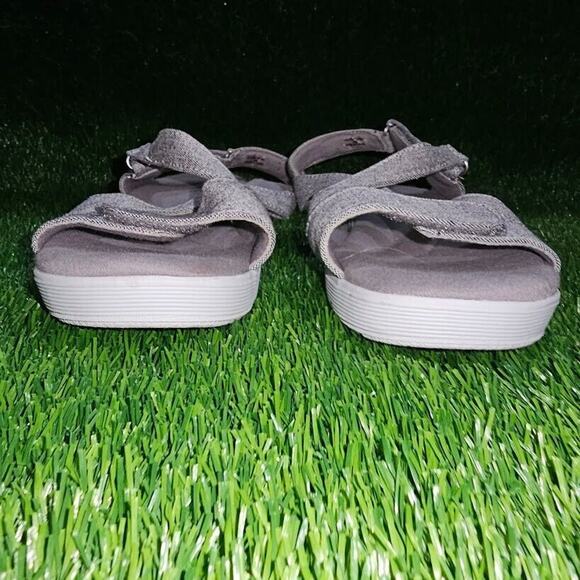 Grasshopper Sandals Womens 10 M Gray Ortholite Cush Insoles adjust heel strap - Picture 2 of 7